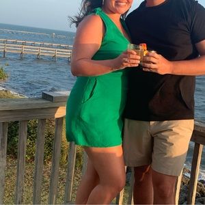 Green Romper with Pockets